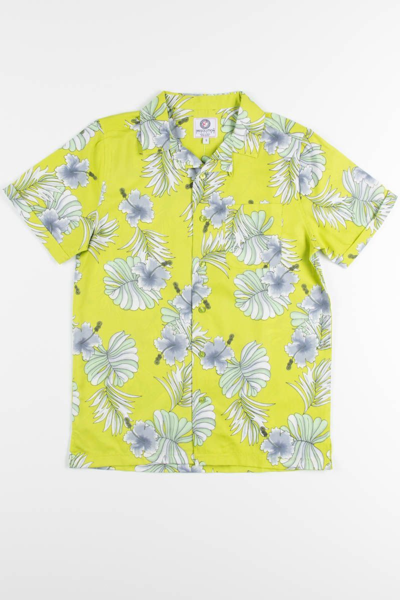 Lime Color Hibiscus Hawaiian Shirt 1 - Roticstore Design