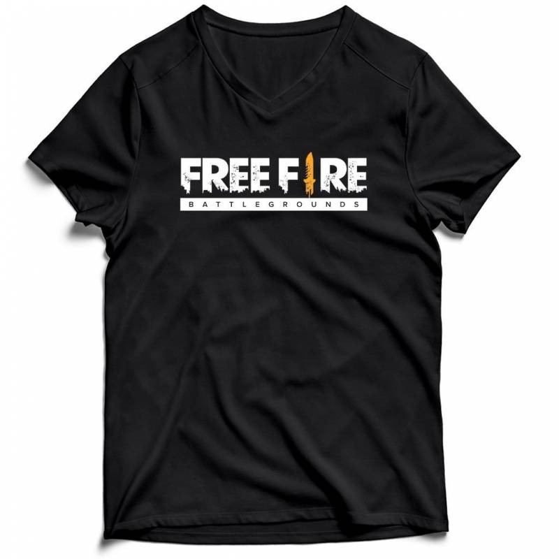 Free Fire Battlegrounds Logo Men’s V-Neck Tee T-Shirt – Ellis Clothes