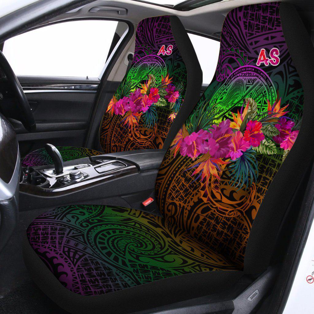 American Samoa Summer Hibiscus Flag Car Seat Cover