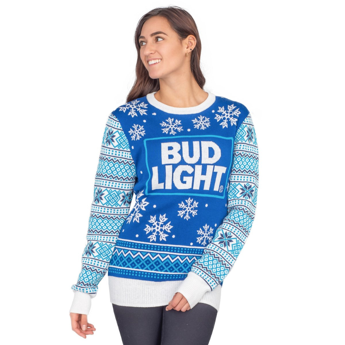 Women’S Bud Light Beer Ugly Christmas Sweater