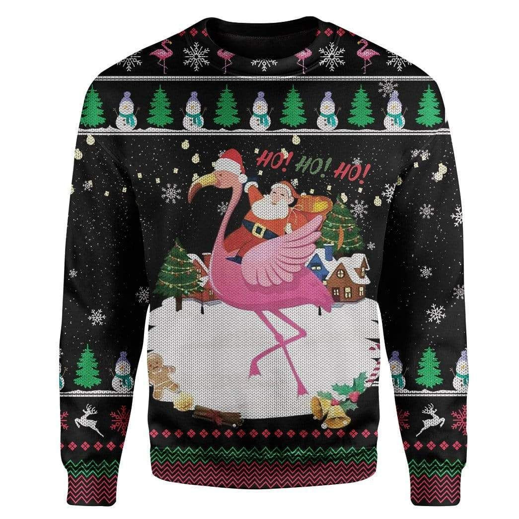 Ugly Flamingo And Santa Custom T-Shirt – Hoodies Apparel