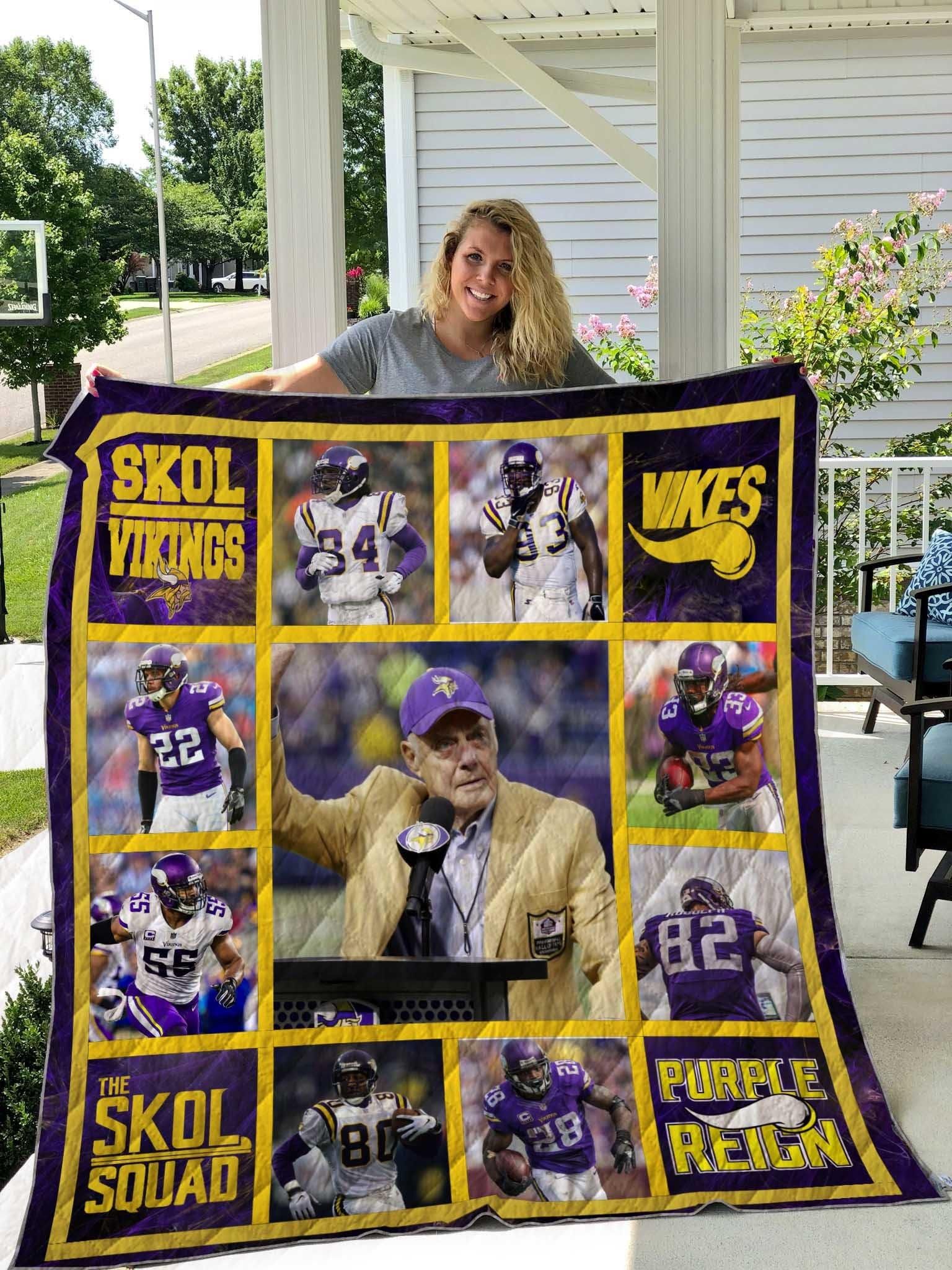 Minnesota Vikings All Season Plus Size Quilt Blanket