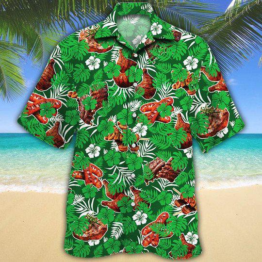 Bbq Lovers Green Floral Aloha Hawaii Shirt For Men Women Ha58765