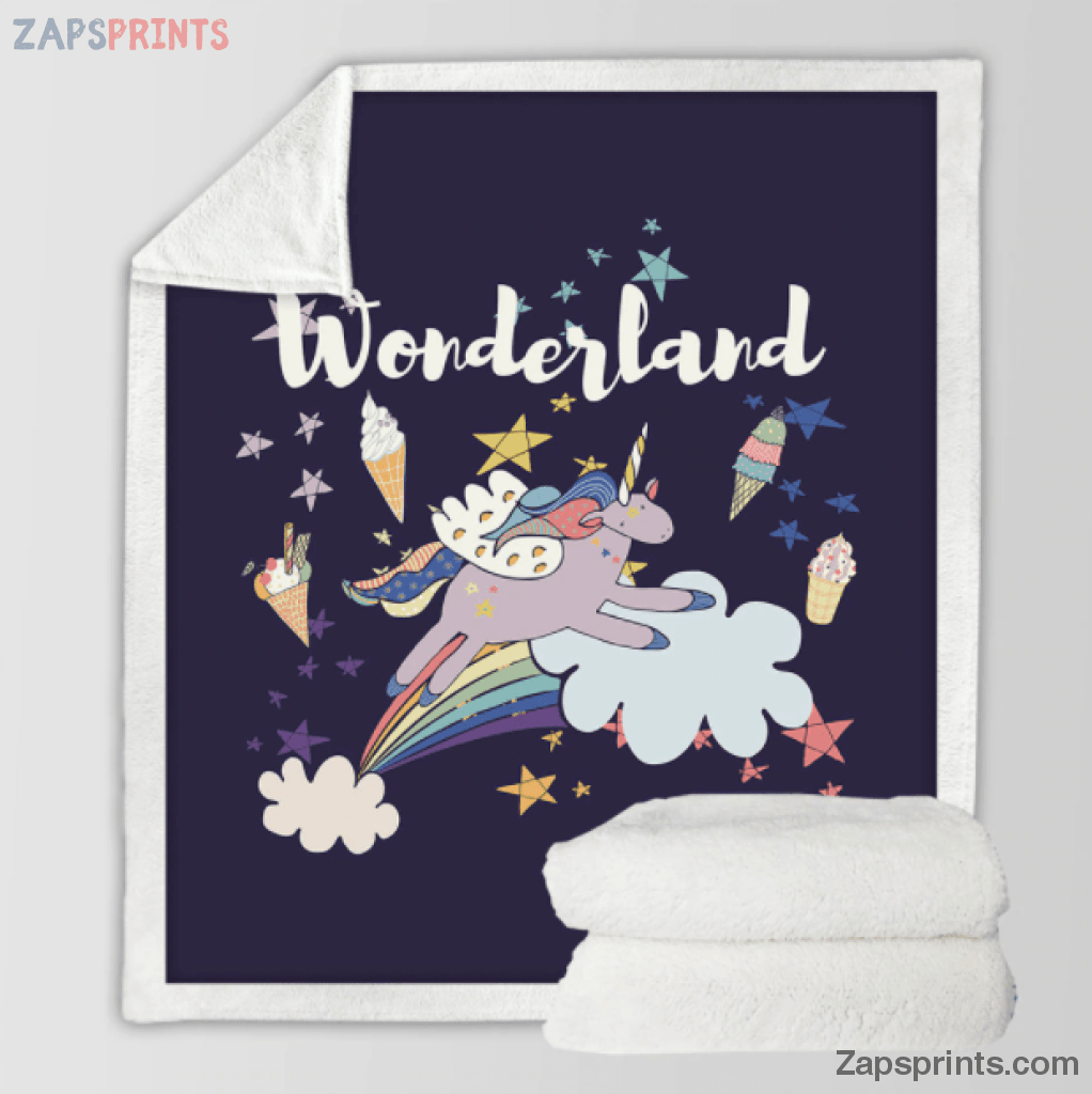 Wonderland Unicorn Star Ice Cream Blanket