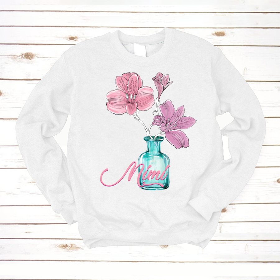 Flower Pink Grandma Sweatshirt