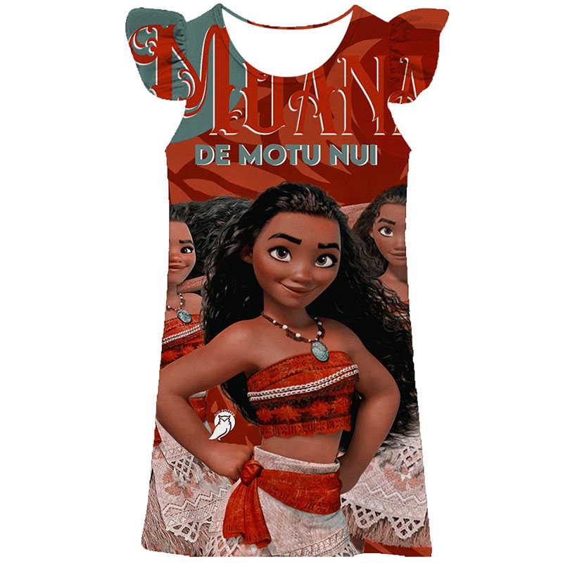 2 3 4 5 6 7-10Years Kids Girls Clothes Cosplay Princess Dress Moana Children Vaiana Girls Party Costume Dresses 2022 Summer New alx