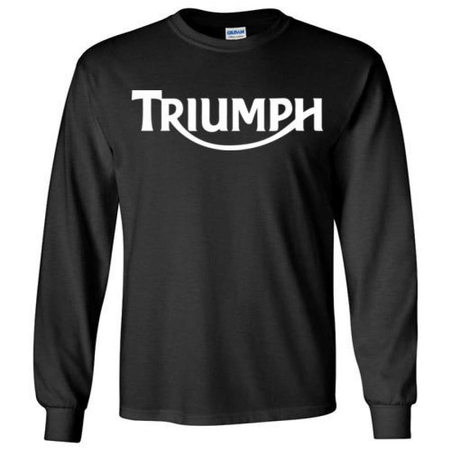 TRIUMPH MOTORCYCLES,Vintage Bikes,Classic British Motorcycles,Triumph Bonneville, TR6, Trophy, Tiger, Trident,Gildan Long Sleeve T-Shirt