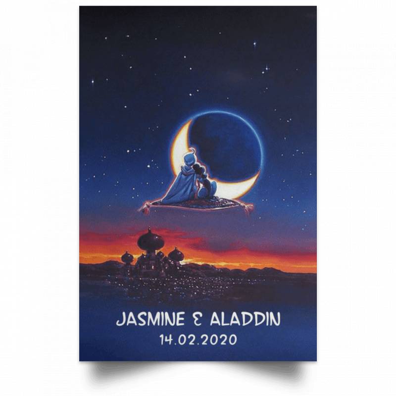 Aladdin And Jasmine Personalized Poster PT02