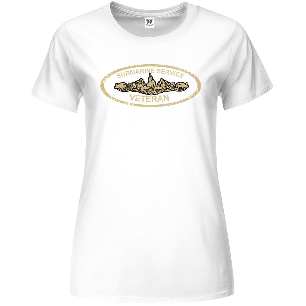 Vintage Us Navy Submarine Service Veteran Premium Womens Tshirts