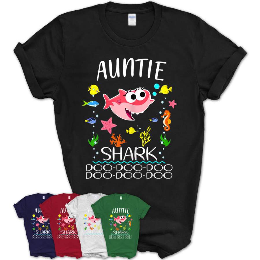 Auntie Shark Doo Doo Shirt Matching Family Shark Shirts T-Sh T-Shirt – Teezou Store