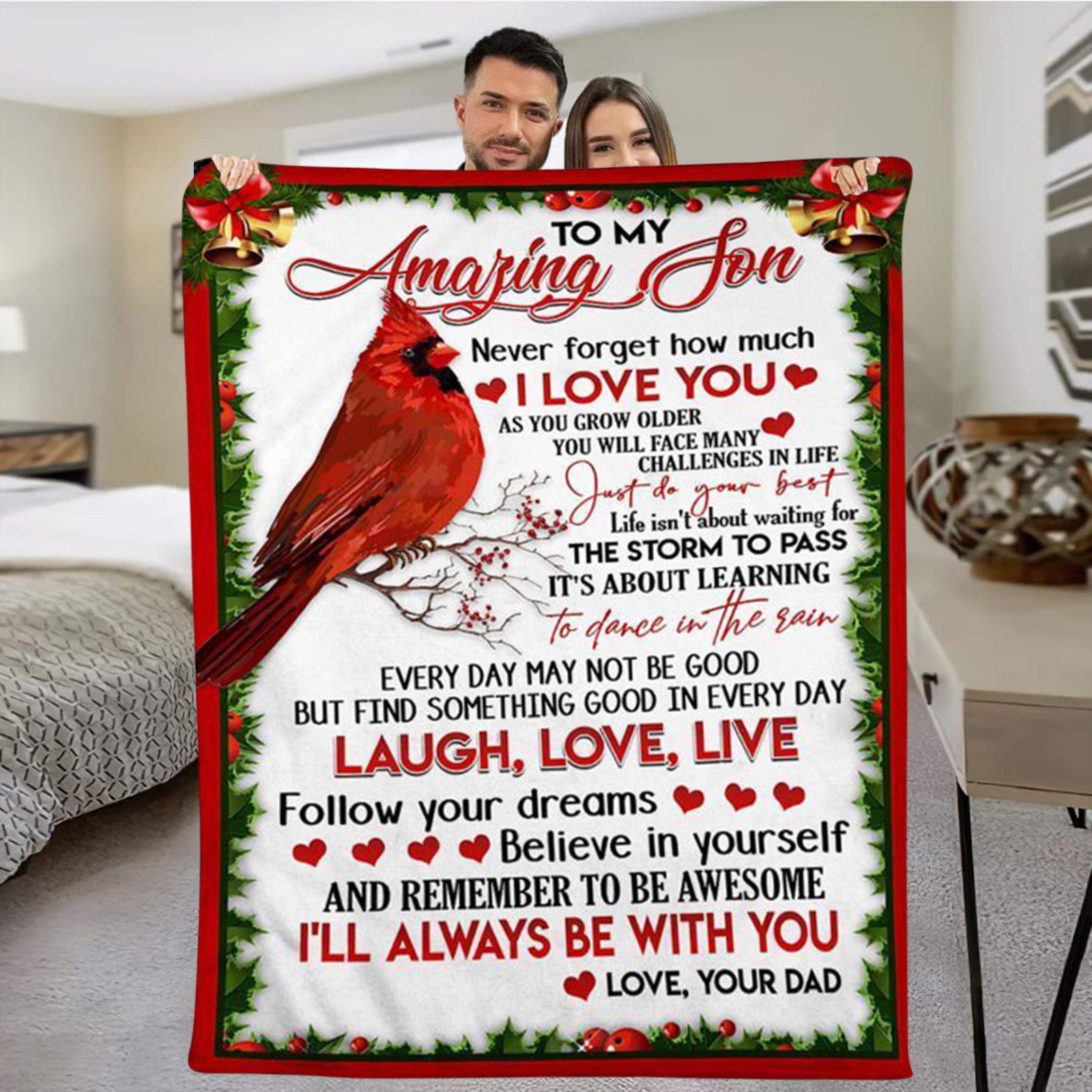 Red Bird Blanket Christmas Blanket Flannel Blanket Air Conditioner Blanket The Best Fuzzy Blanket Sweater Heat Blanket Electric alx