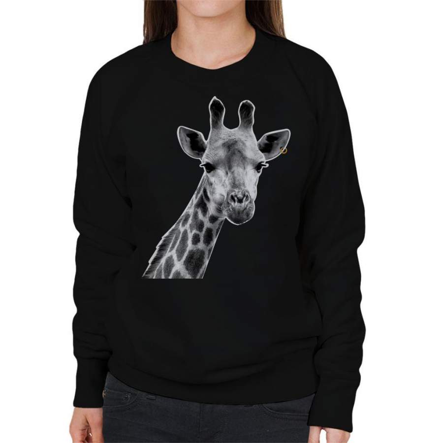 Giraffe With Earring Women’s Sweatshirt