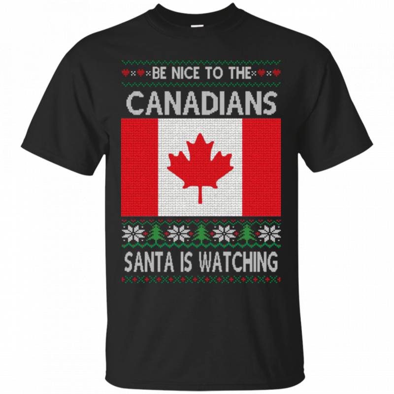 Be Nice To The Canadians Ugly Sweater