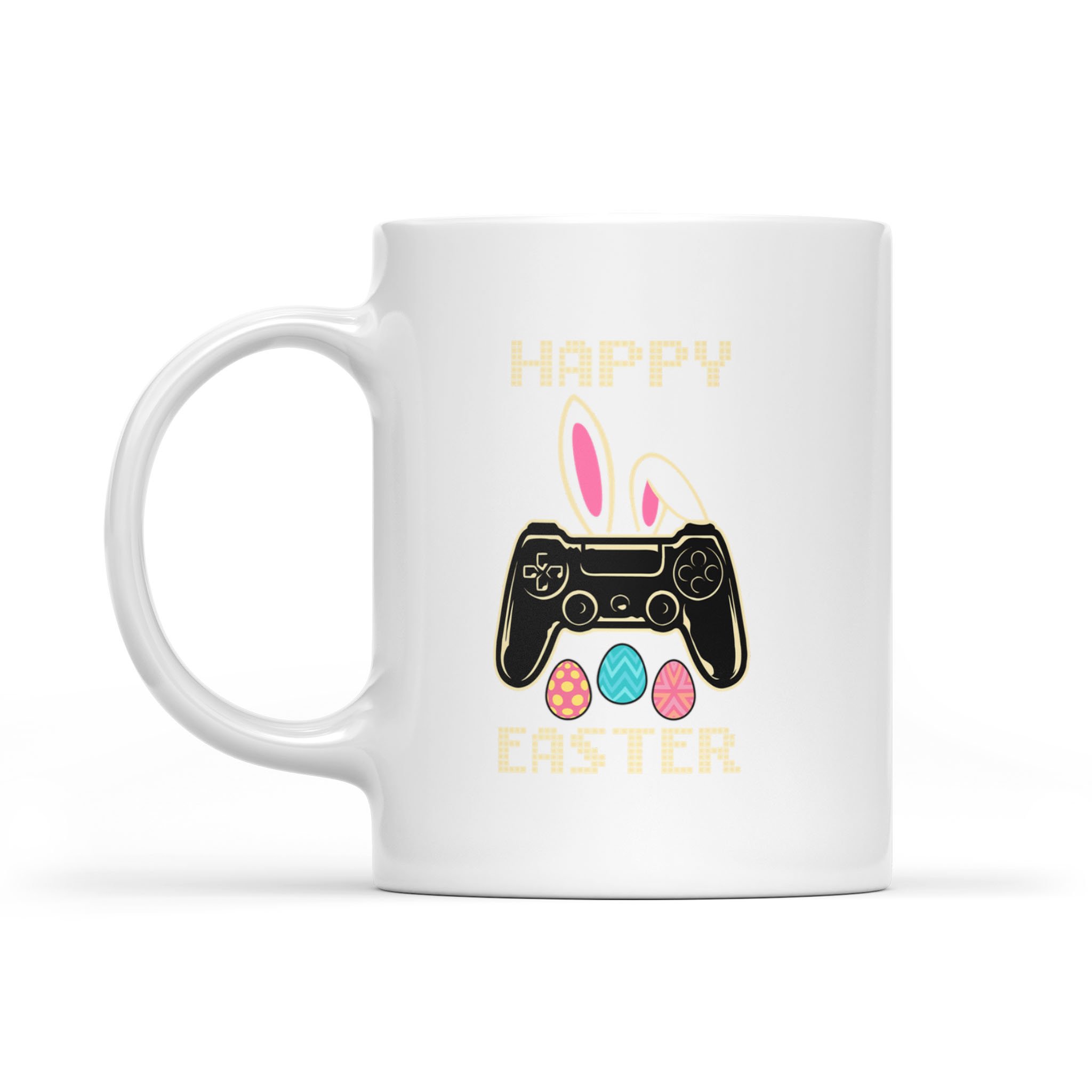 Video Game Easter Bunny Gaming Controller Gamer Boys Girls Mug – White Mug