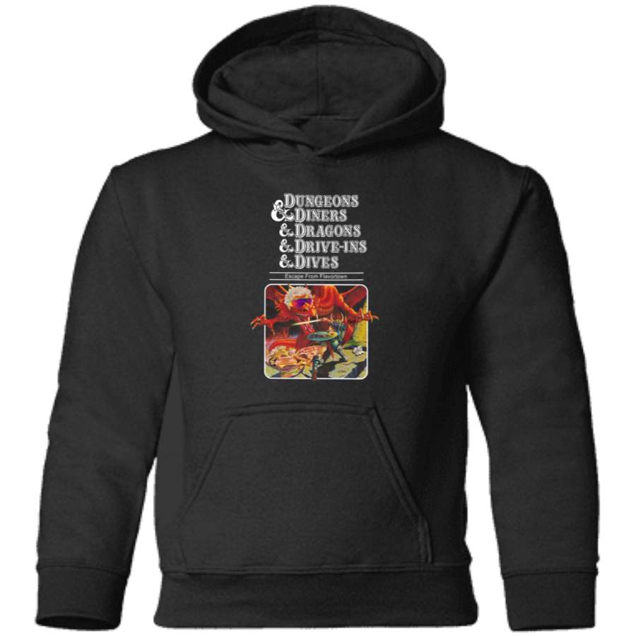 AGR Dungeons & Diners & Dragons & Drive-Ins & Dives Slightly Larger Image Toddler Pullover Hoodie