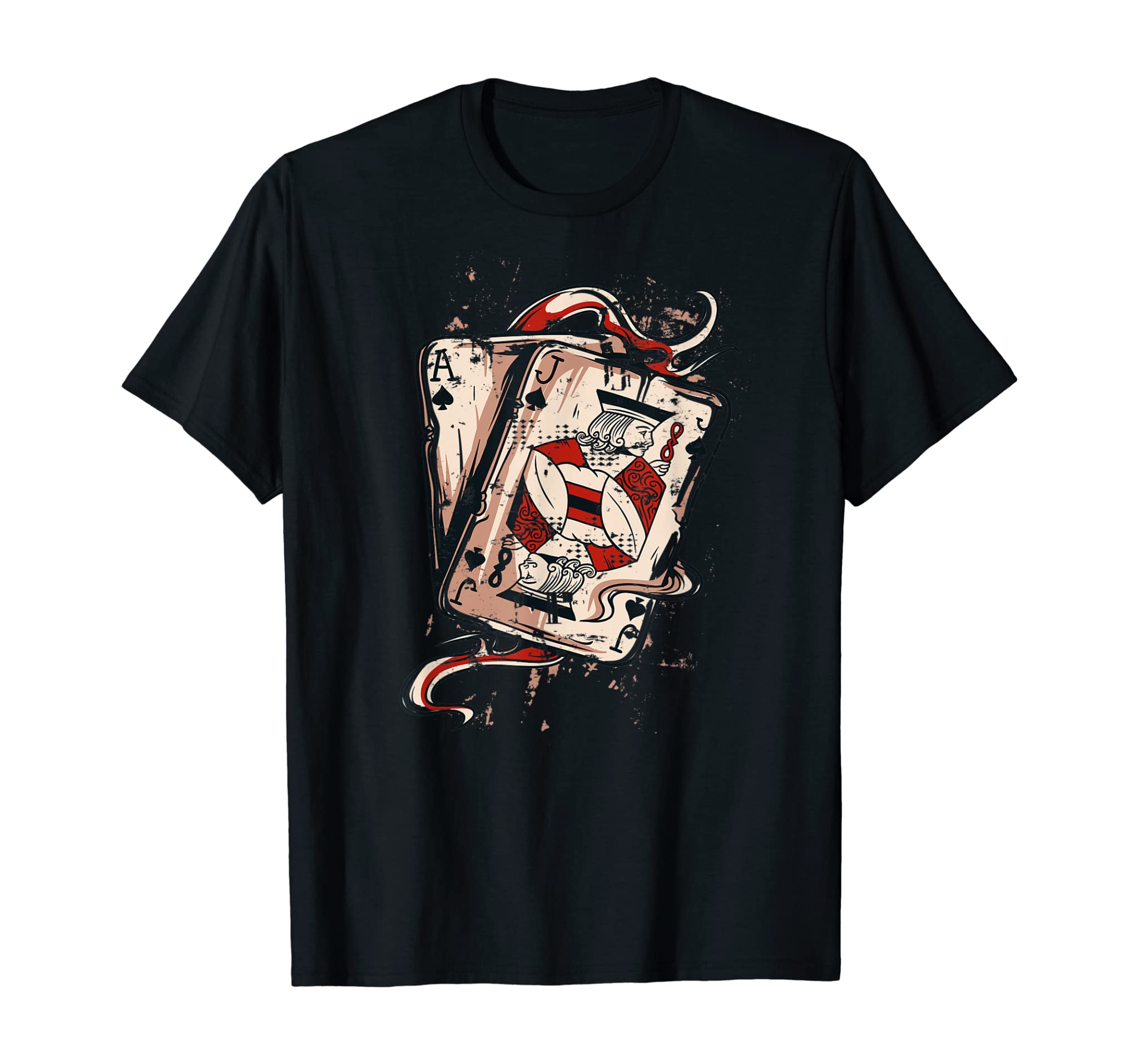 Black Jack Shirt, 21 Ace Jack Shirt, Poker Gamblers T-Shirt