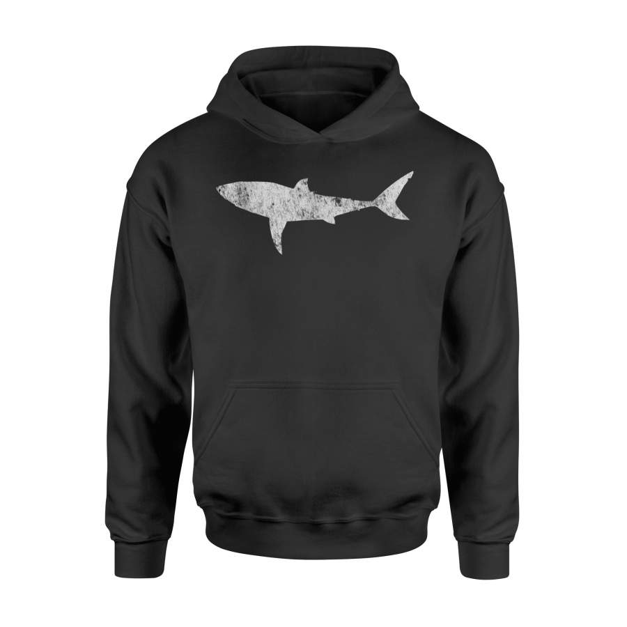 Aquatic Retro Distressed Oceanic Shark Hoodie