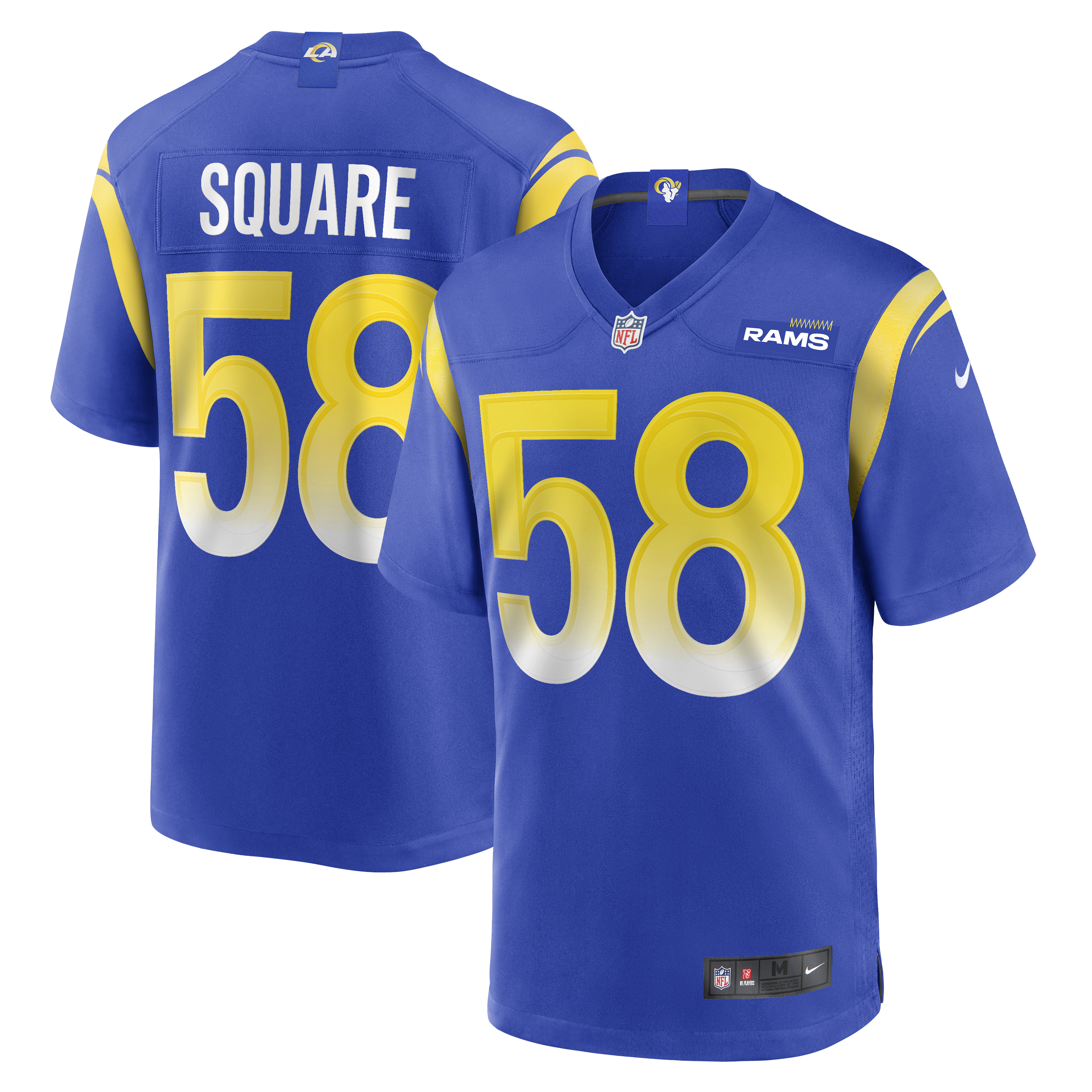 DeAndre Square Los Angeles Rams Game Jersey – Royal