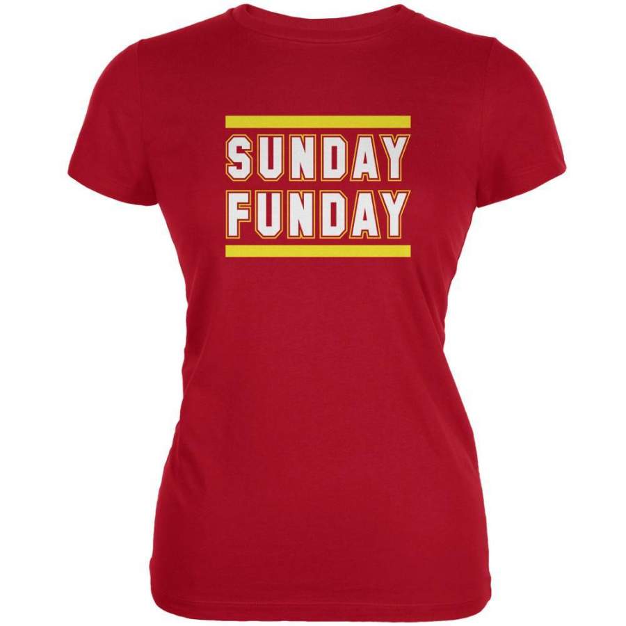 Sunday Funday Kansas City Red Juniors Soft T-Shirt