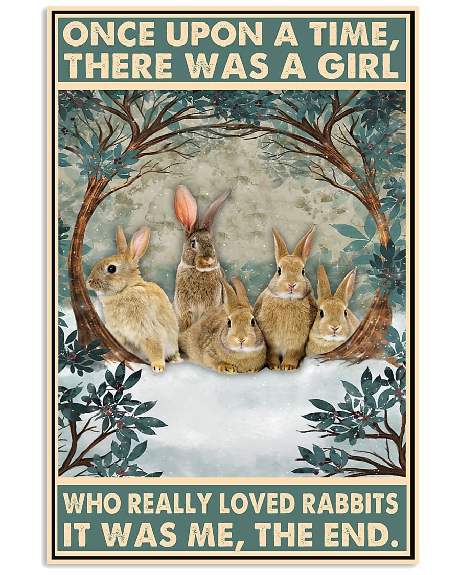 Just A Girl Who Love Rabbits Wall Art Canvas Prints, Bunny Wall Art For Bunny Lovers 3  – Posters Canvas Prints Wall Art