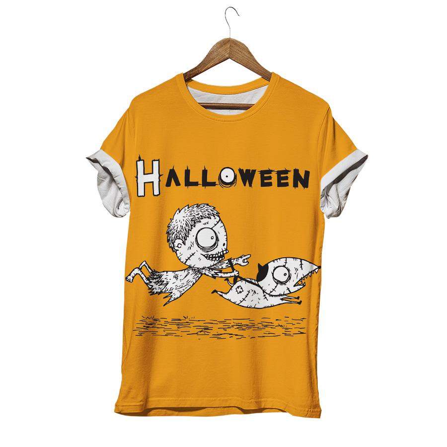 Zombie Catching Dog Halloween Tee