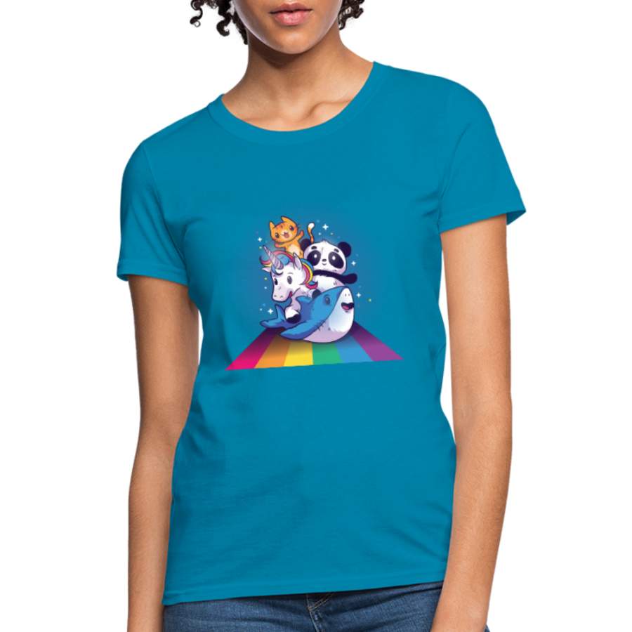 T-Shirt | Rainbow Animals unicorn panda & cat