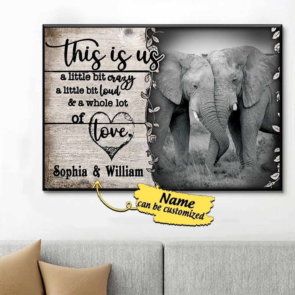 Personalized Elephant A Little Bit Of Poster