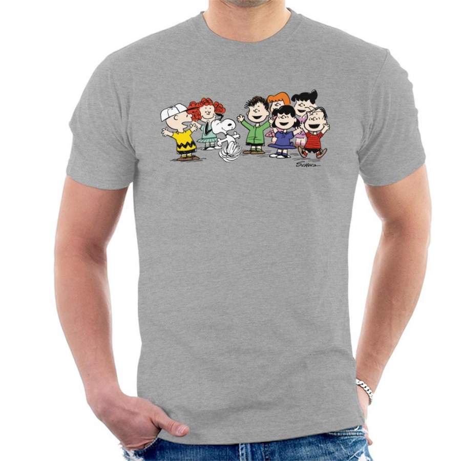Peanuts Group Cheer Men’s T-Shirt