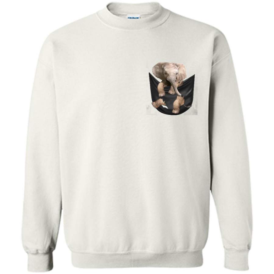 In Pocket, Elephant In Pocket – Gildan Crewneck Sweatshirt