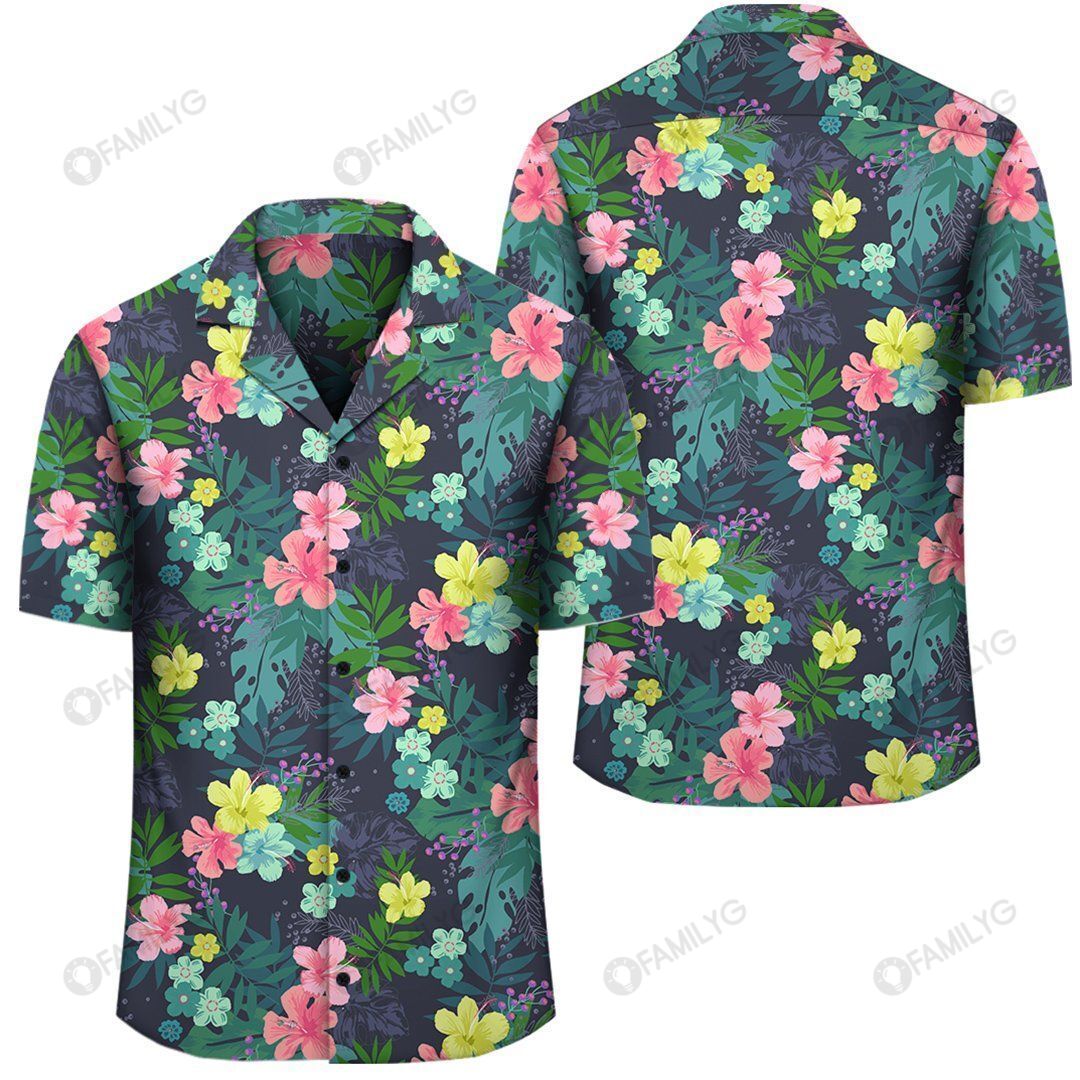 Tropical Hibiscus Hawaiian Shirt Summer Hawaiian For Men, Women, Couple