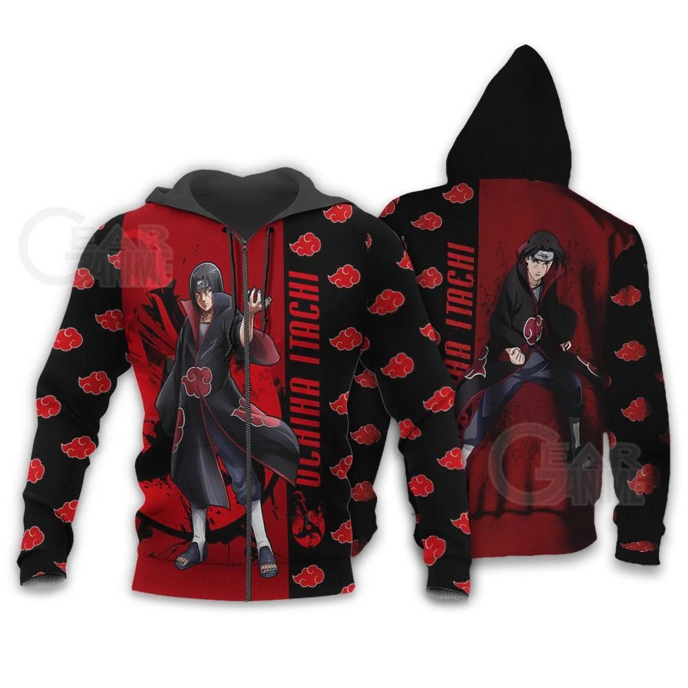 Akatsuki Itachi Hoodie Shirt Naruto Akatsuki Anime Jacket Unisex Men Women