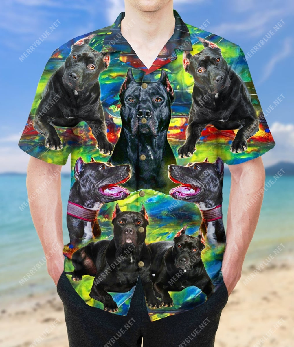 Abadass Pit Bull Dad Hawaiian Shirt