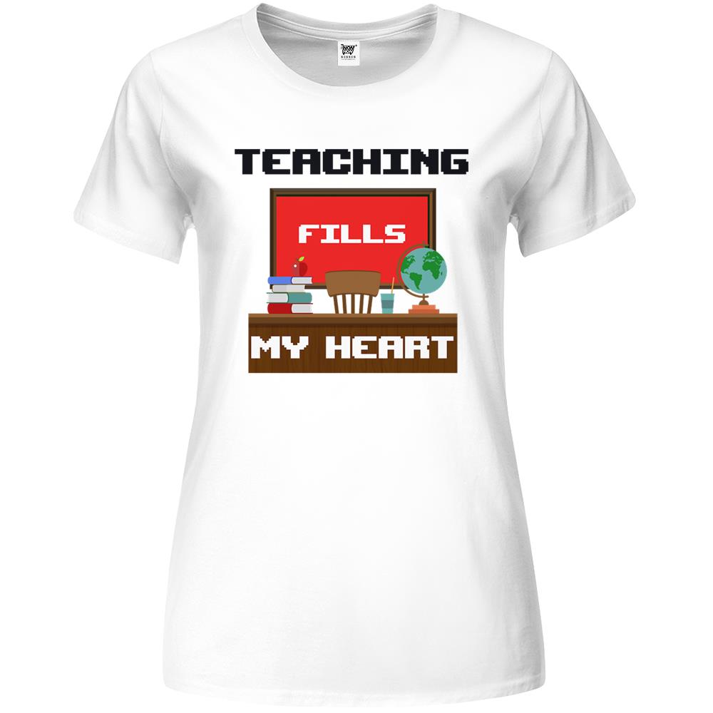 Teaching Fills My Heart, Valentines Day For Teachers, Teacher Valentine Premium Womens T Shirts