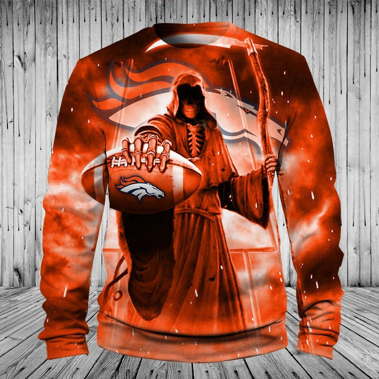 Denver Broncos Hades Orange Gift For Fan 3D Full Printing Sweatshirt