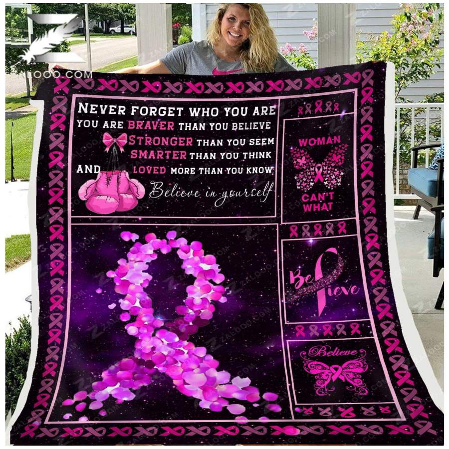 Zalooo – Fleece Blanket – Breast Cancer – Believe in yourself