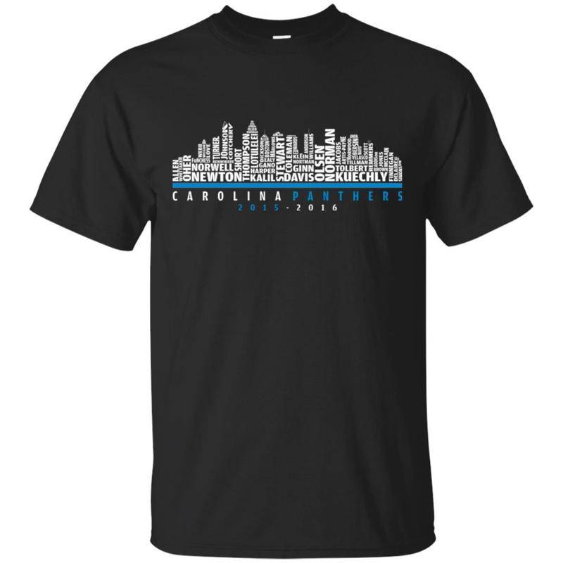 Carolina Panthers 2015 – 2016 City Skyline T Shirts (hoodies, Sweatshirts)  Shirt Hoodie