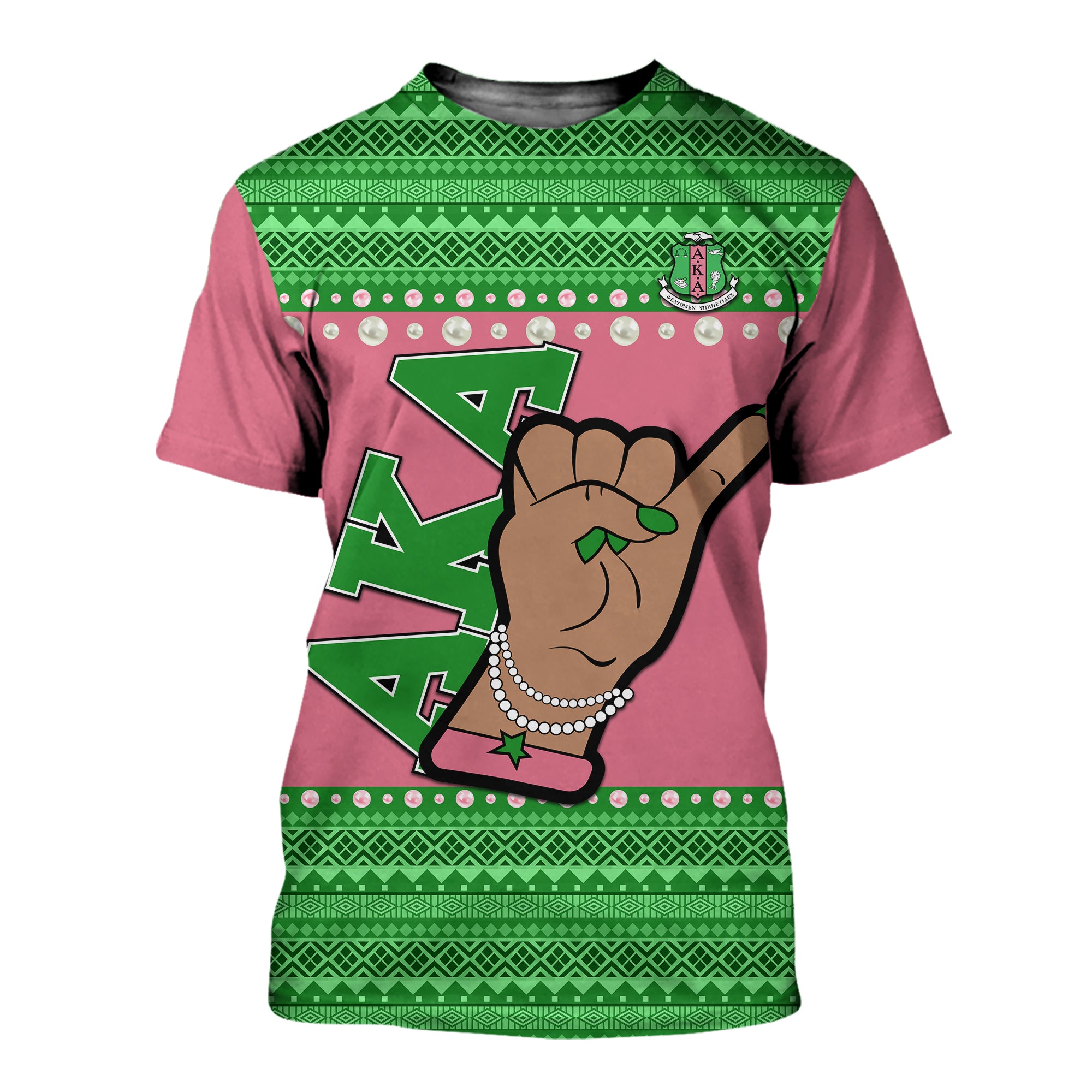 Alpha Kappa Alpha T Shirt African Pattern Lt13