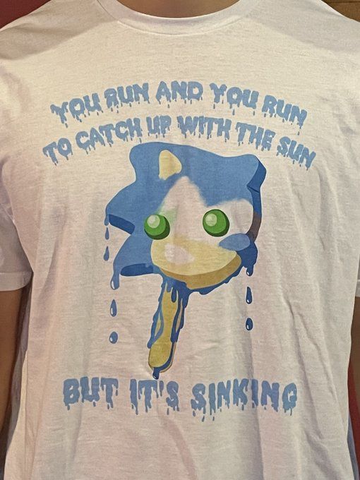 You Run And You Run To Catch Up With The Sun But It   s Sinking Sonic Popsicle With Pink Floyd T Shirt