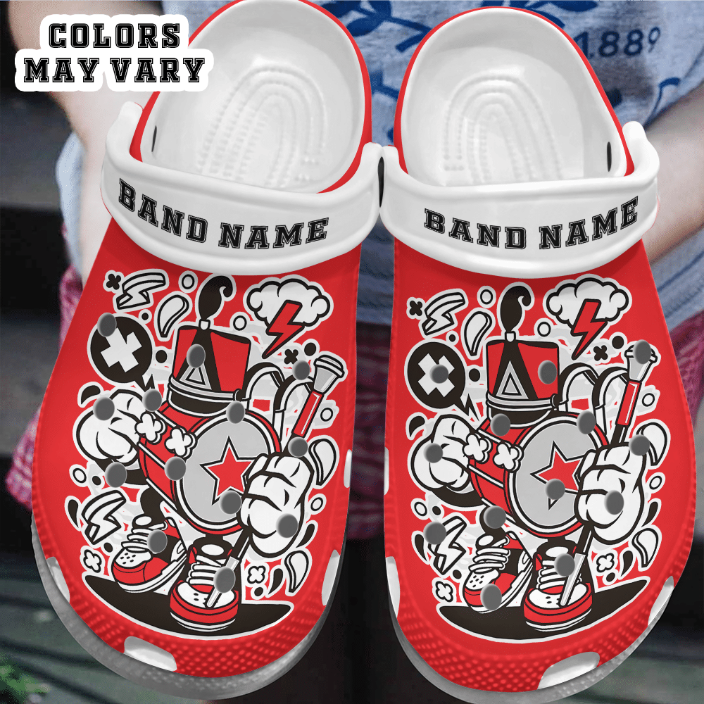 Marching Band Personalized Clog, Custom Name, Text, Color, Number Fashion Style For Women, Men, Kid, Print 3D Make Noise