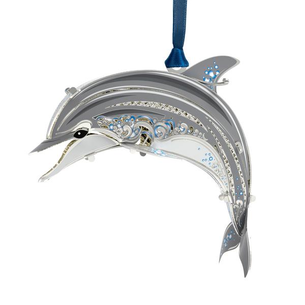 Dolphin 3D Christmas Wooden Ornament