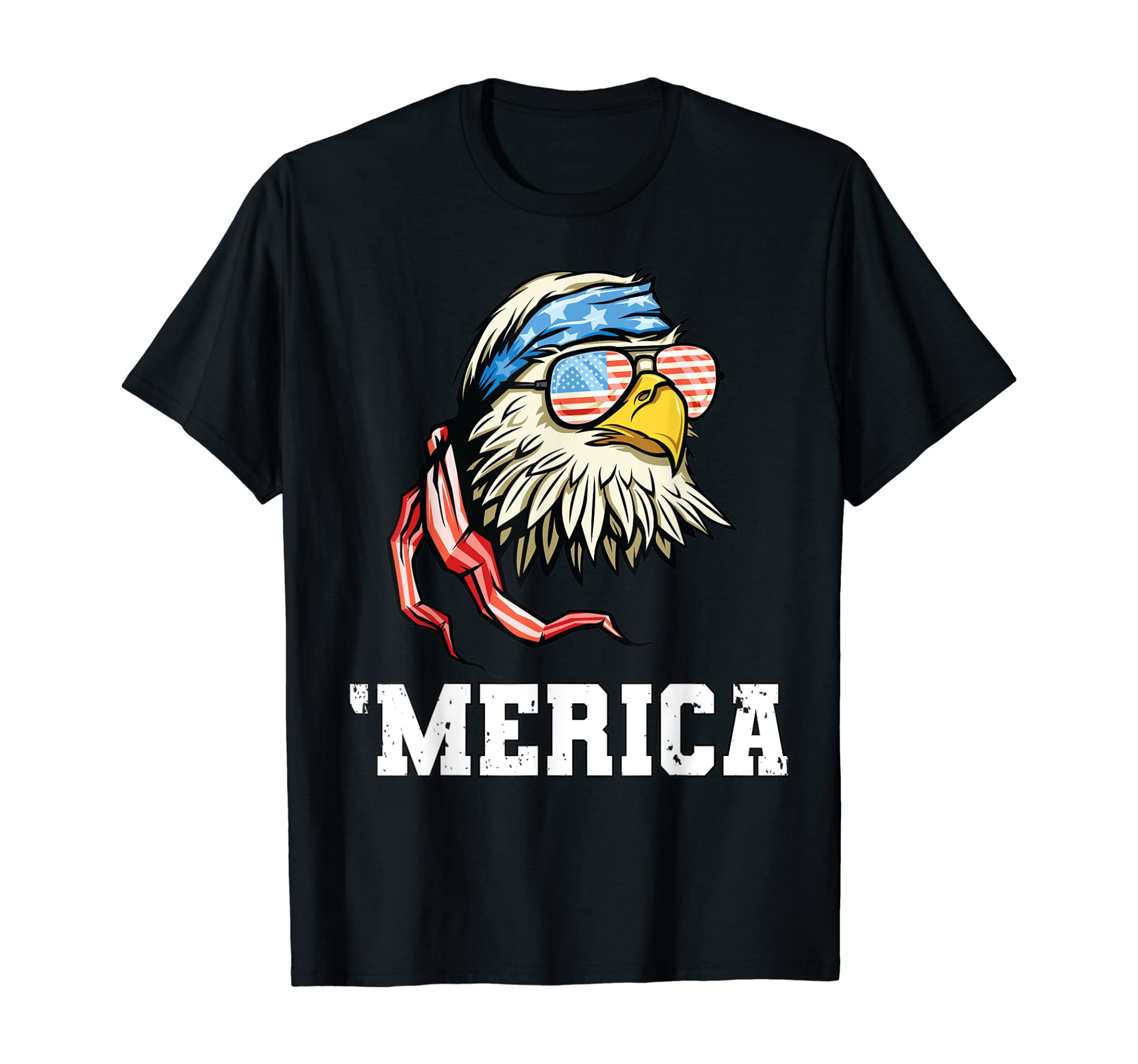 4th Of July Merica USA Flag Bald Eagle Patriotic Veteran T-Shirt