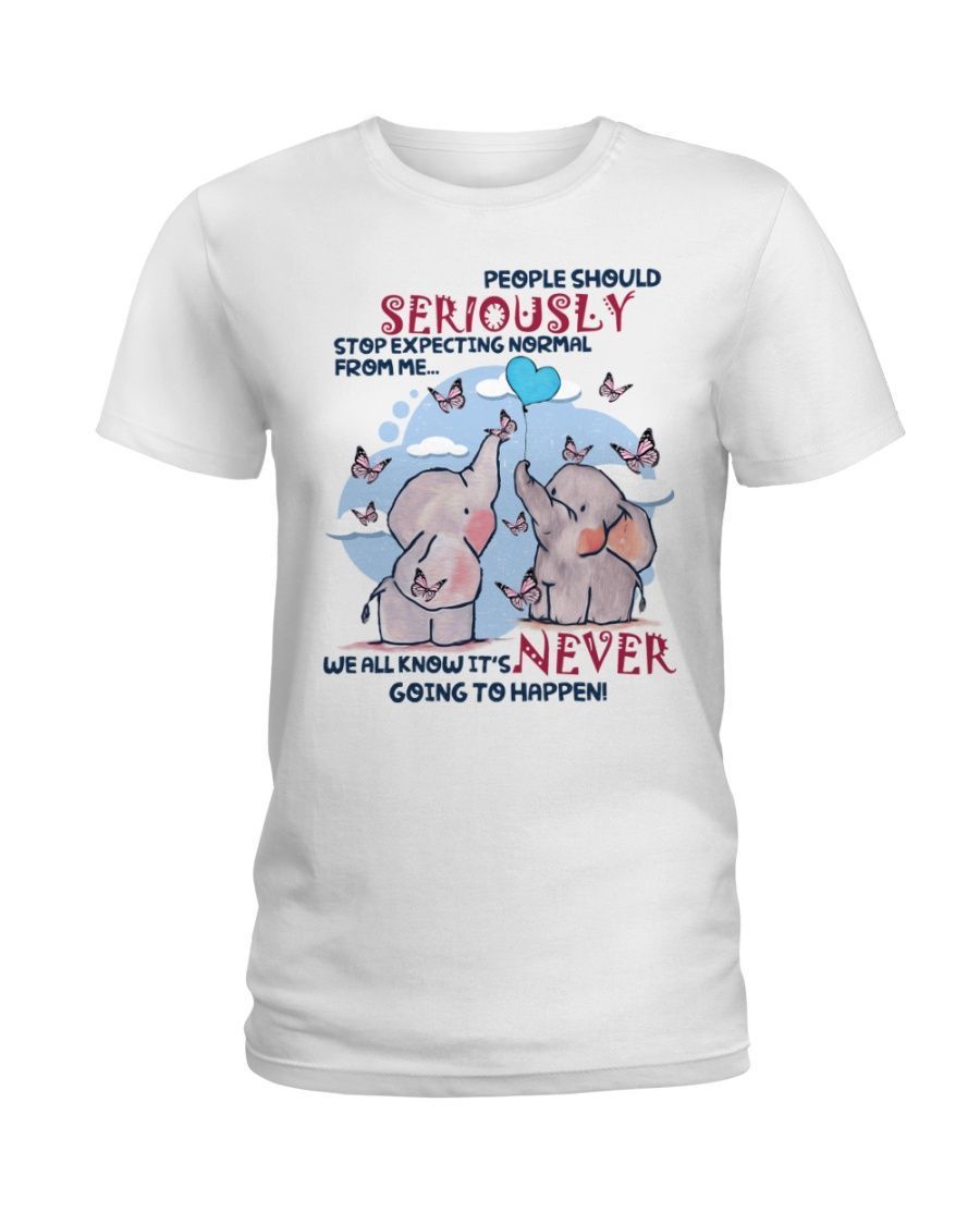 Elephant We’Ll Never Going To Happen White T-Shirt Hoodie All Color Size S-5Xl