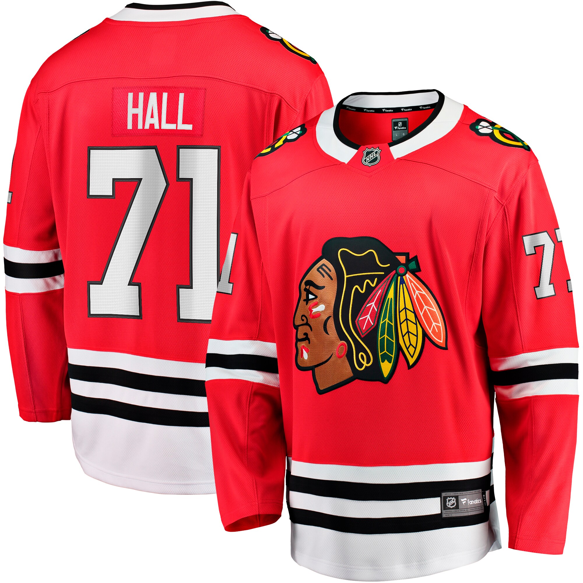 Taylor Hall Chicago Blackhawks Branded Home Breakaway Player Jersey – Red