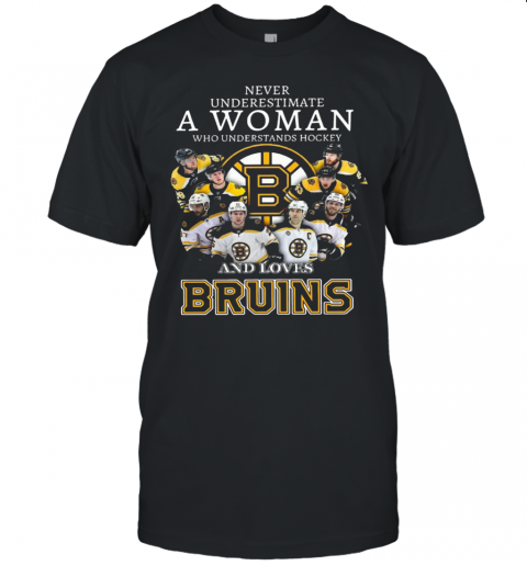 Never Underestimate A Woman Who Understands Hockey And Love Boston Bruins Unisex Jersey Tee