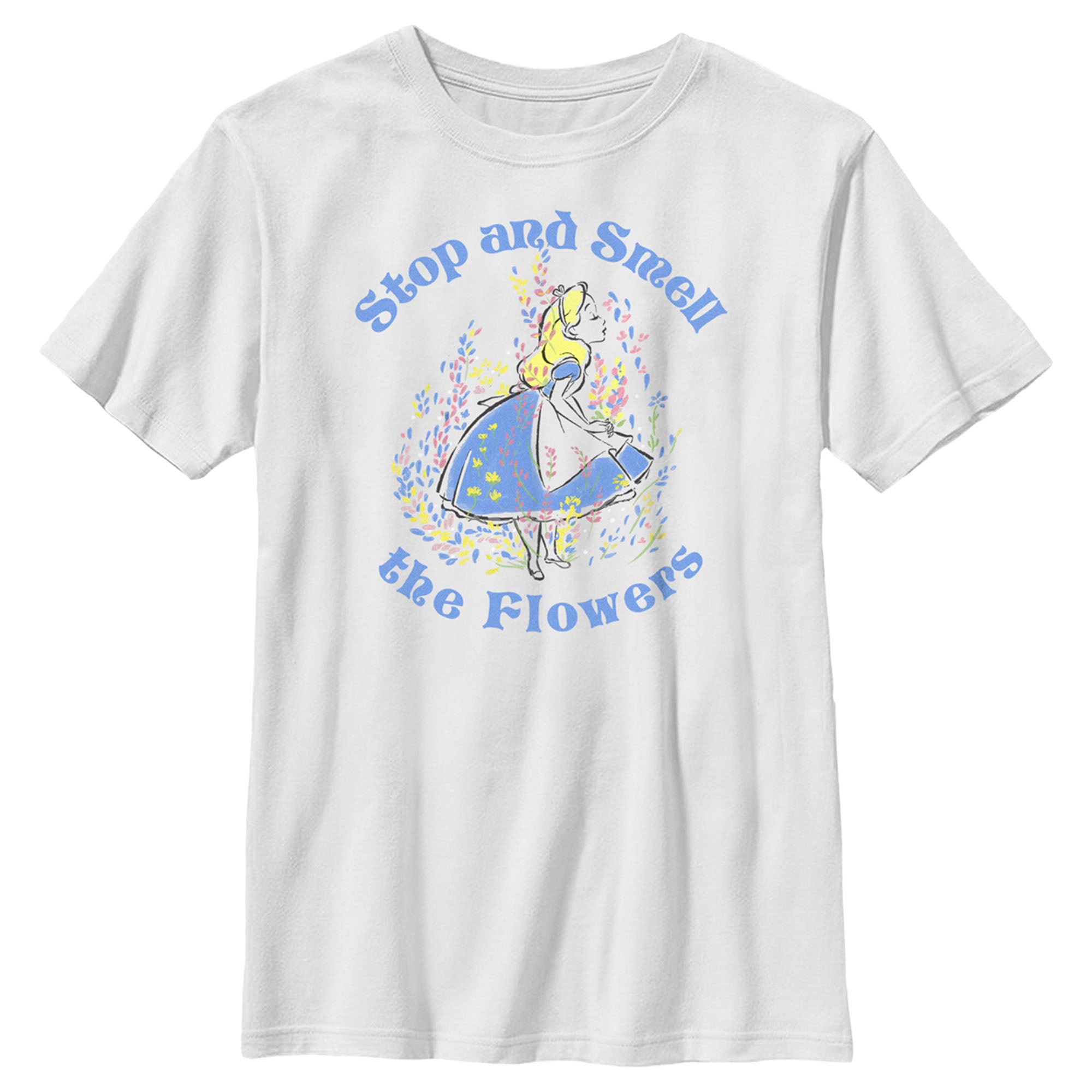 Boy’S Alice In Wonderland Stop And Smell The Flowers T-Shirt