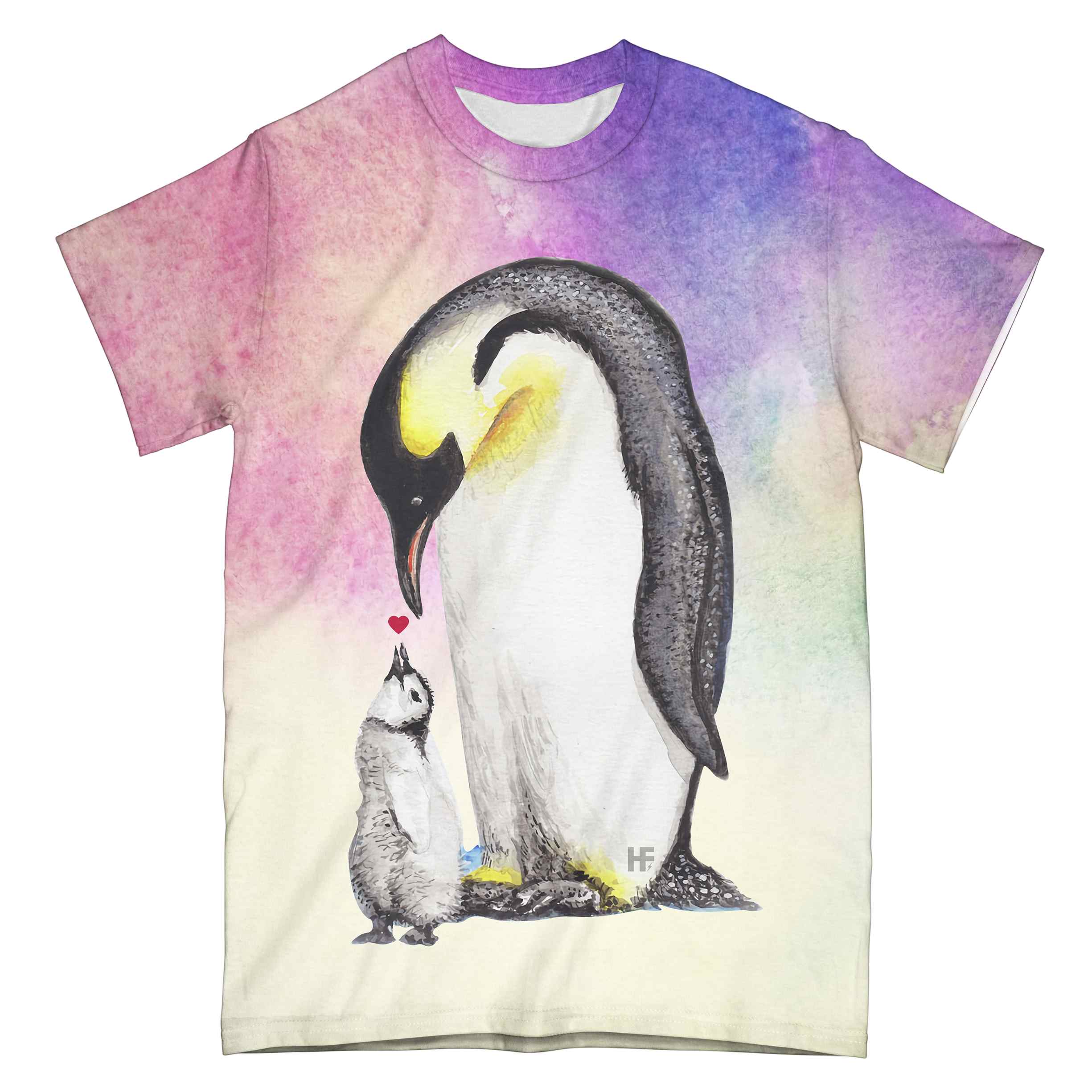 Penguin Mom And Baby Tie Dye 0104 Ez09 All Over T-Shirt