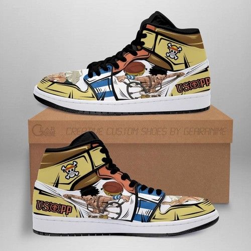 Usopp Jordan Sneakers The Sniper Skill One Piece Anime Shoes Fan Mn06 Jordan Sneaker