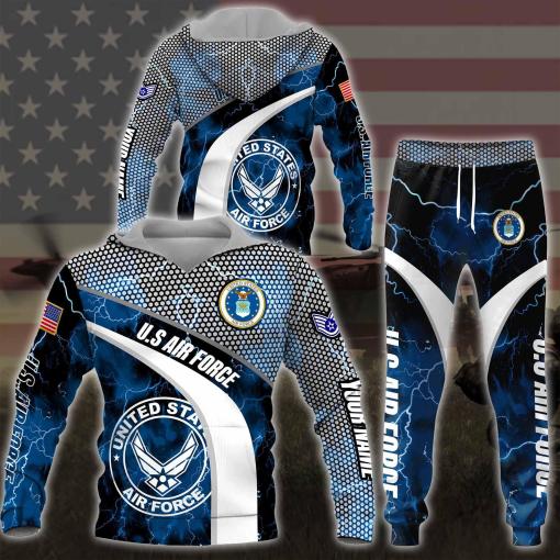 Us Air Force, Military Hoodie, Sport Style, Custom Hoodie, Gift For Military, Gift For Veteran, Veteran Hoodie, Joggers All Over Printed