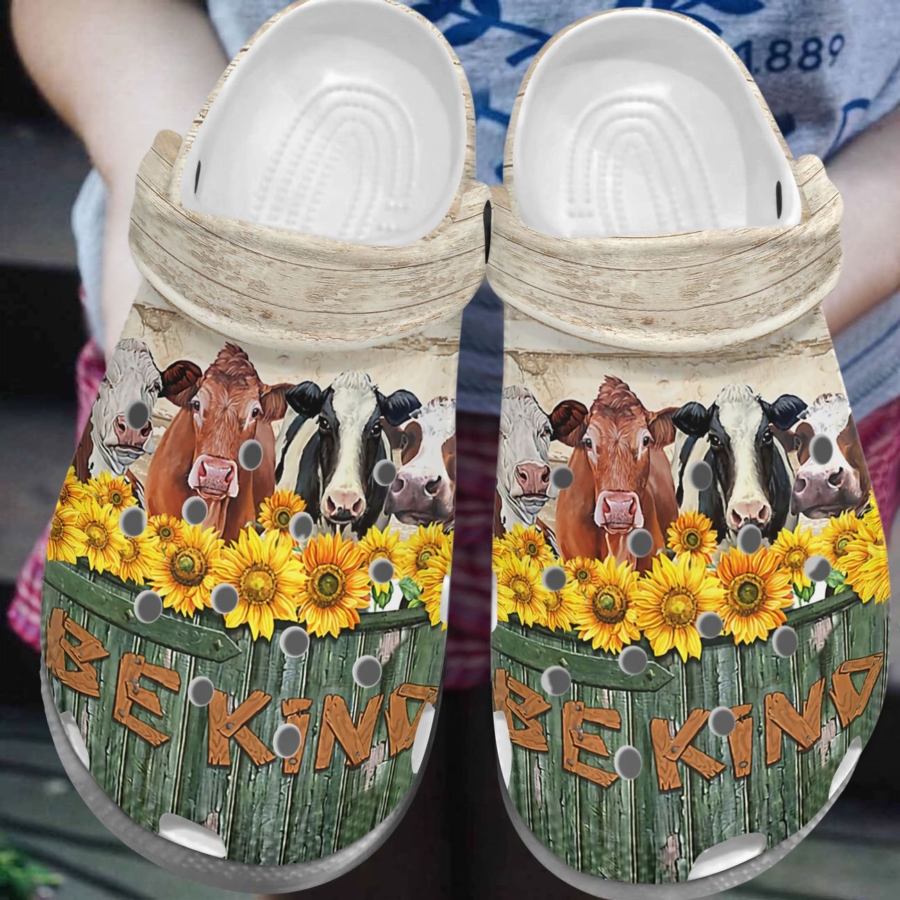 Cow Personalized Clog, Custom Name, Text, Color, Number Fashion Style For Women, Men, Kid, Print 3D Be Kind