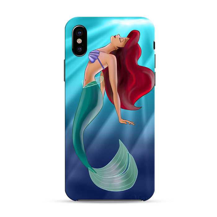 Ariel The Little Mermaid On Tiffany Blue iPhone X 3D Case